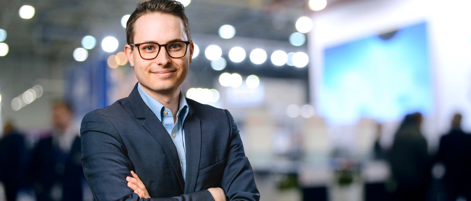 Fabian Maier auf einer Industriemesse